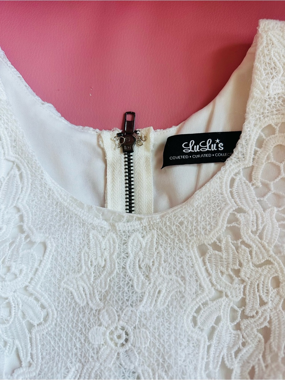 Lulu's White Lace Crochet Crop Top - Picture 5 of 8